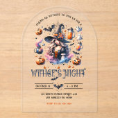 Heksen Nacht Halloween Party Uitnodiging (Voorkant)