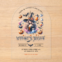 Heksen Nacht Halloween Party Uitnodiging