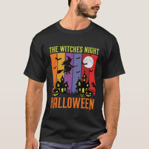 Heksen Nacht Halloween Spokenhuis Vector T-shirt