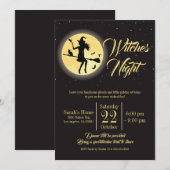 heksen nacht meisjes nacht Halloween feest Kaart (Voorkant / Achterkant)