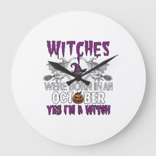 Heksen Oktober Halloween Schedel Heksenhoed Pompoe Grote Klok