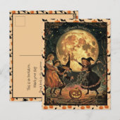 Heksen onder een Volle Maan Briefkaart (Voorkant / Achterkant)