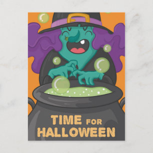 Heksen op Halloween Briefkaart