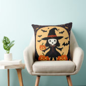 Heksen op Halloween met Pompoenen Kussen (Stoel)
