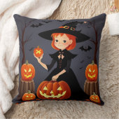 Heksen op Halloween met Pompoenen Kussen (Deken)