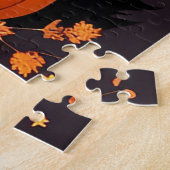 Heksen op Halloween met Pompoenen Legpuzzel (Zijkant)
