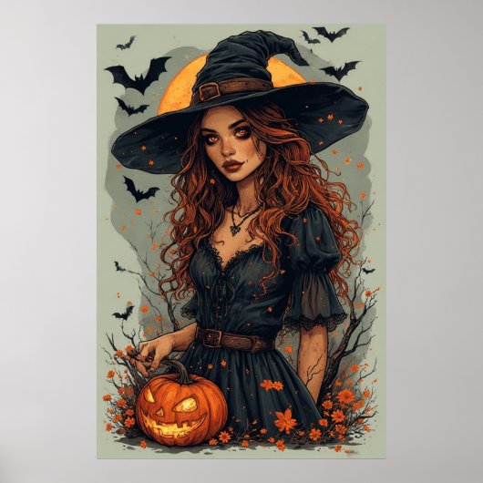 Heksen op Halloween Poster (Voorkant)