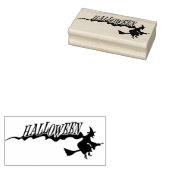 Heksen op Halloween Rubberstempel (Gestempeld)