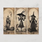  heksen oude Halloween Decoupage Briefkaart (Voorkant)