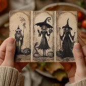  heksen oude Halloween Decoupage Briefkaart