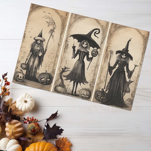  heksen oude Halloween Decoupage Tissuepapier