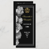 Heksen pentakel bruiloft programma programmakaart (Voorkant / Achterkant)