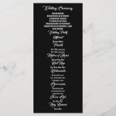 Heksen pentakel bruiloft programma programmakaart (Achterkant)