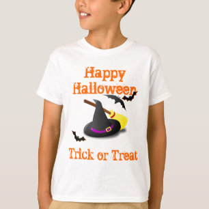 heksen pet & bezemsteel trick or treat t-shirt