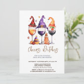 Heksen Pet Cocktails Halloween Party Invitation Kaart (Staand voorkant)