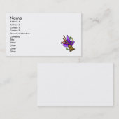 heksen, pet en bezems visitekaartje (Voorkant / Achterkant)