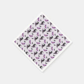 Heksen Pet met Paarse Halloweenpatronen Servet (Hoek)