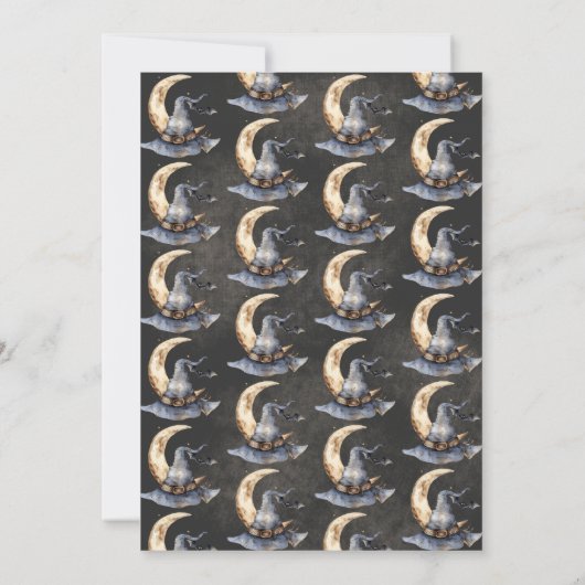 Heksen Pet Pompoen Bow Glass Lantaarn Halloween Kaart (Achterkant)