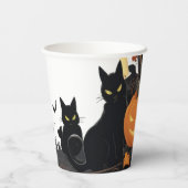 Heksen Pet Pompoen Halloween Vibes Papieren Bekers (Achterkant)