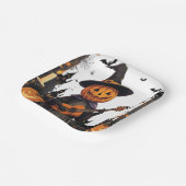 Heksen Pet Pompoen Halloween Vibes Papieren Bordje (Gebogen)