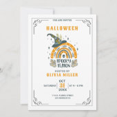 Heksen Pet & Regenboog Minimalistisch Halloween Pa Kaart (Voorkant)