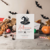 Heksen Pet Spidr Minimalistische Halloween Party Kaart