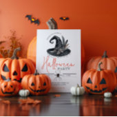 Heksen Pet Spidr Minimalistische Halloween Party Kaart