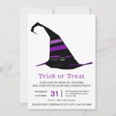 Heksen Pet Trick or treat Halloween Party Kaart (Voorkant)