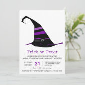 Heksen Pet Trick or treat Halloween Party Kaart (Staand voorkant)