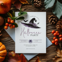 Heksen Pet Vleermuizen Minimalistische Halloween P Kaart