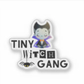 Heksen petten doorzichtig sticker (Voorkant)