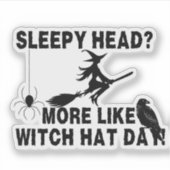 Heksen petten doorzichtig sticker (Voorkant)