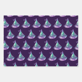 Heksen pompoen schedels vleermuizen eng Halloween Inpakpapier Vel