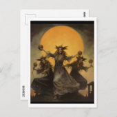 Heksen Sabbat, Halloween Briefkaart (Voorkant / Achterkant)