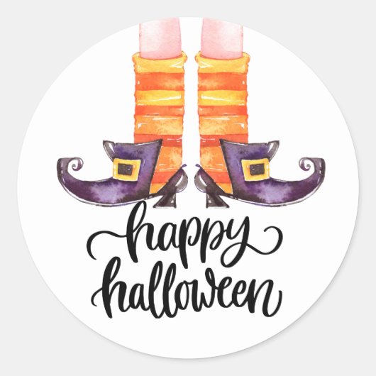 Heksen Schoenen Ronde Sticker (Voorkant)