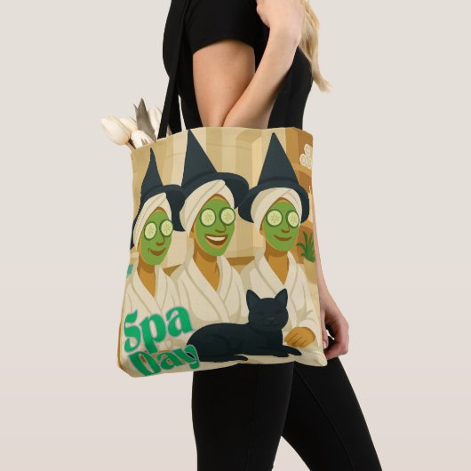 Heksen Spa Dag Grappige Humor Tote Bag (Dichtbij)