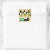 Heksen Spa Dag Grappige Humor Vierkante Sticker (Tas)