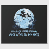 Heksen spelen op een donkere woestijnweg cadeaupapier (Vlak)