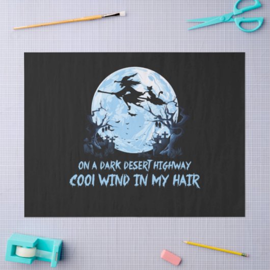 Heksen spelen op een donkere woestijnweg tissuepapier (Craft)