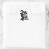 Heksen Spook Pompoenveld Halloween 🎃 Ronde Sticker (Tas)