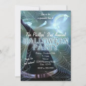 Heksen spookachtige nacht Halloween Party Uitnodig Kaart (Voorkant)