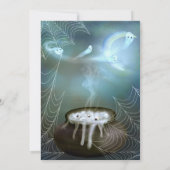 Heksen spooknacht Halloween-feest uitnodigingen (Achterkant)