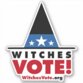 Heksen stemmen! Verwijderbare Vinyl Decal Sticker (Voorkant)