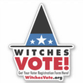 Heksen stemmen! Verwijderbare Vinyl Decal voor Hek Sticker (Voorkant)