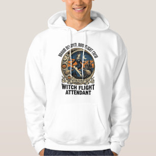 Heksen stewardess Halloween bezem brood ontwerp Hoodie