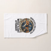 Heksen stewardess Halloween bezem gebroken ontwerp Handdoek (Handdoek)
