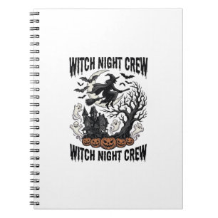 Heksen T-shirt Halloween Coven Nacht Grafisch_ Notitieboek