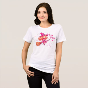 Heksen T-shirt met liefdesdrank Cute Roze Hallow