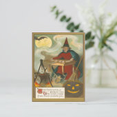 Heksen Tarot Vleermuis Volle Maan Zwarte Kat Briefkaart (Staand voorkant)