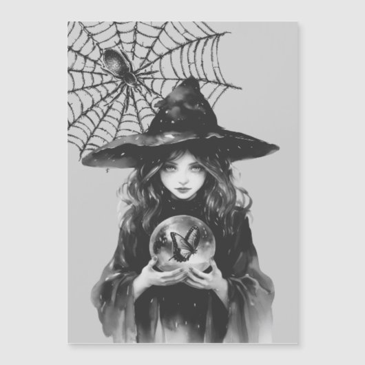 Heksen tas magnetische uitnodiging (Voorkant)